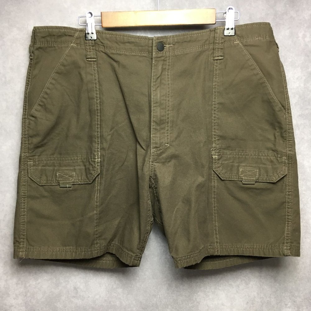 Wrangler Mens Cargo‎ Shorts 38 (Lot of 2) Blue Brown Zip Pocket Trail - Picture 2 of 10